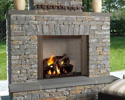 Biltmore 50 Radiant Wood Burning Fireplace w/Herringbone Brick Pattern